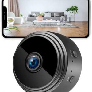 Wireless Security Camera SCOORNEST Mini 1080P WiFi Battery Operated Indoor Camera Home Surveillance with Remote App for Office Home Car Baby Pet Cat Dog
