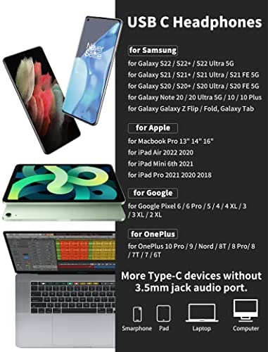 TITACUTE USB C Headphone for Samsung S21 S20 FE S22 A53 Wired Earbuds Magnetic in-Ear Type C Earphone with Microphone Volume Control Bass Stereo Noise Canceling for Galaxy Z Flip 3 4 Pixel 6 5 OnePlus - Image 4