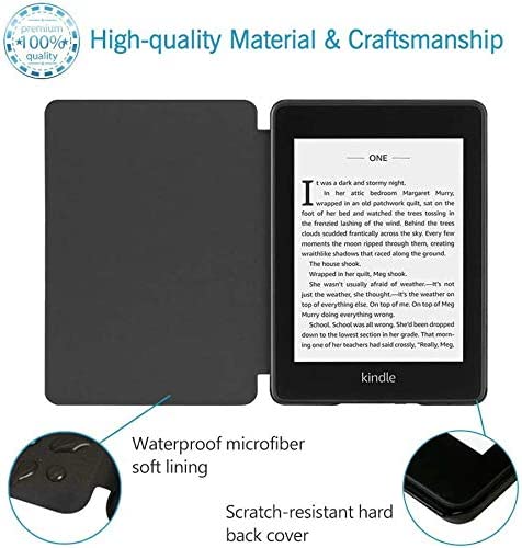 QIYI Case Fits Kindle Paperwhite 10th Generation 2018 Released Flowers Print eBook Reader Covers Smart Accessories PU Leather Covers with Auto Wake / Sleep - Apricot Tree in Blossom - Image 6