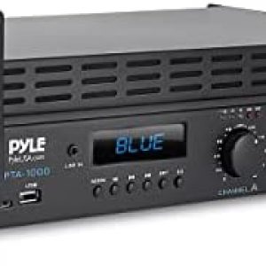 2-Channel Bluetooth Power Amplifier – 2000W Bridgeable Rack Mount Pro Audio Sound Wireless Home Stereo Receiver w/TRS XLR Input, LCD, Bridge Mode, Cooling Fan – Entertainment Speaker System – Pyle