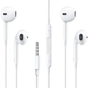 2 Pack Apple Earbuds [Apple MFi Certified] Headphones Earphones with 3.5mm Wired in Ear Headphone Plug(Built-in Microphone & Volume Control) Compatible with iPhone,iPad,iPod,PC,MP3/4,Android