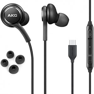 2022 Earbuds Stereo Headphones for Samsung Galaxy S22 S21 Ultra 5G, Galaxy S20 FE, Galaxy S10, S9 Plus, S10e, Note 10, Note 10+ – Designed by AKG – with Microphone and Volume Remote Type-C Connector