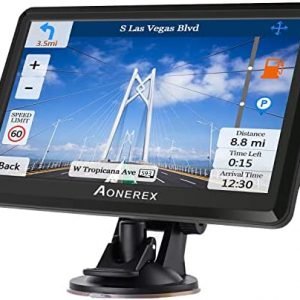 2022 GPS Navigation for Car Truck 7 Inch Touch Screen Maps Voice Navigation Vehicle GPS Speeding Warning Route Planning Free Lifetime Maps of USA Canada Mexico