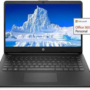 2022 Newest HP 14″ HD Laptop Light-Weight, AMD 3020e(Up to 2.6GHz), 8GB RAM, 128GB SSD + 64GB eMMC, 1 Year Office 365, WiFi, Bluetooth 5, USB Type-A&C, HDMI, Webcam w/Ghost Manta Accessories