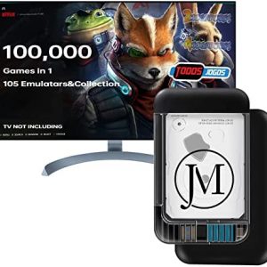2TB Retro Game Console for Windows, External Hard Drive Built-in 100,000 Games, Video Game Consoles, HDD USB 3.0, Game Drive Compatible with Mame/Atari/SNES/Sega/PS1, Pre-Installed 105 Emulators