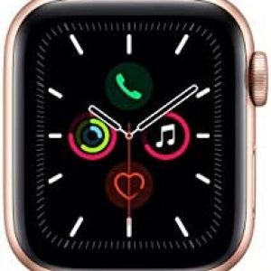 Apple Watch Series 5 (GPS + Cellular, 40MM) – Gold Aluminum Case with Pink Sport Band (Renewed)
