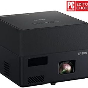 Epson EpiqVision Mini EF12 Smart Streaming Laser Projector, HDR, Android TV, Portable, sound by Yamaha, 3LCD, Full HD 1080p, 1000 lumens Color and White Brightness Bluetooth support Black Small
