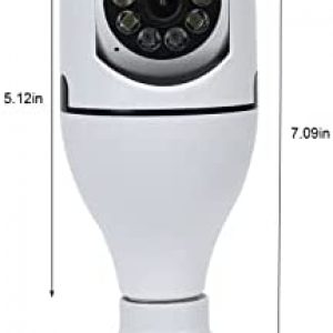 Security Cameras Wireless Outdoor – WiFi Light Bulb Camera – 1080P Pan Tilt Wireless 2.4Ghz 360 Degree E27 Panoramic IP Camera with Camera Audio Security Camera System