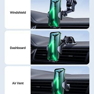 andobil Phone Mount for Car (Bumpy Roads Friendly) Cell Phone Holder Car — Easy Clamp Hands-Free Universal — Fit for Dashboard-Windshield-Vent iPhone 13 12 Pro Max 14 , Samsung Galaxy S22 All Phones
