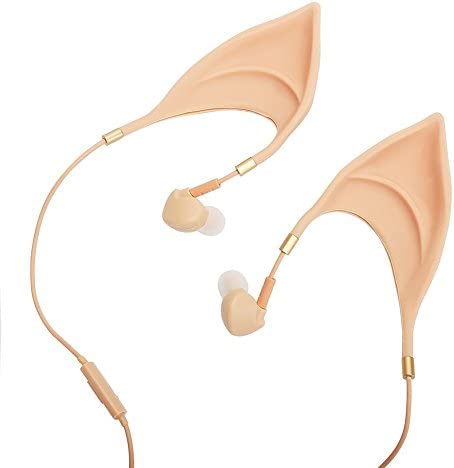 Urbun Elf Earbuds Headphones - Elegant Elves Ear Design Ultra-Soft Corded Earphone Perfect Sound Quality Fairy's Adorable Cosplay Headset Spirit Costume Accessories - Image 2