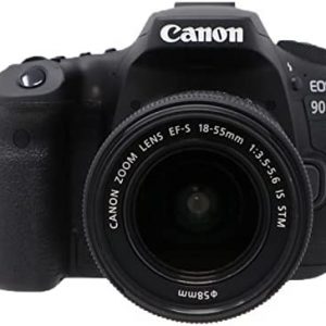 EOS 90D DSLR Camera with EF-S 18-55mm f/3.5-5.6 STM & 75-300mm III Lens Bundle + Sandisk 64GB Memory + Professional Accessory Bundle