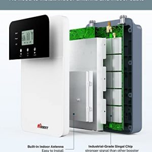 HiBoost Cell Phone Booster to 5000 sq ft, Cell Phone Signal Booster Boosts 4G LTE, Cell Booster for Verizon T-Mobile, 5G Compatible in Band 2/4/5/12/13/17/25/66, FCC Approved(10K Plus)