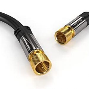 KabelDirekt – Digital Coaxial Audio Video Cable – 25 feet (Satellite Cable Connectors, Male F Connector Pin, Coax Cables for Satellite Television – Pro Series)