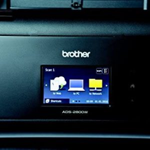 Brother ImageCenter ADS-2800W Wireless Document Scanner, Multi-Page Scanning, Color Touchscreen, Integrated Image Optimization, High-Precision Scanning, Continuous Scan Mode, Black