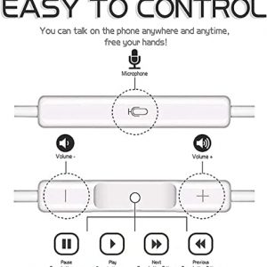 2 Pack-Apple Headphones for iPhone Earbuds Wired Earphones with Built-in Microphone & Volume Control [Apple MFi Certified] Compatible with iPhone 13/12/11/XR/XS/X/8/7/SE