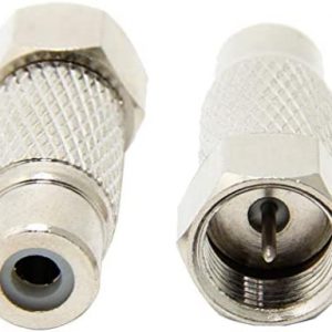 Ancable 5-Pack F-Type Male Plug to RCA Female Jack RF Video TV Cable Adapter for Atari 2600/7800 Sega/Coleco Game