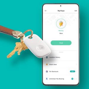 Tile Pro (2022) 2-Pack (Black/White). Powerful Bluetooth Tracker, Keys Finder and Item Locator for Keys, Bags, and More; Up to 400 ft Range. Water-Resistant. Phone Finder. iOS and Android Compatible.