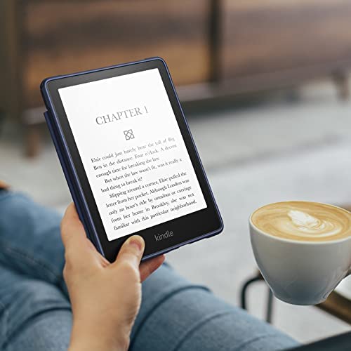 Fintie Hybrid Slim Case for 6.8" Kindle Paperwhite (11th Generation-2021) and Kindle Paperwhite Signature Edition - Shockproof Cover with Transparent Back Shell, Blooming Hibiscus - Image 7