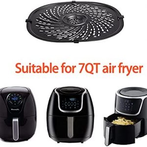 Air Fryer Replacement Grill Pan For Power XL Gowise 7QT Air Fryers,Nonstick Coating Crisper Plate,Air Fryer Replacement Parts,Air Fryer Rack,Air Fryer Accessories,Dishwasher Safe
