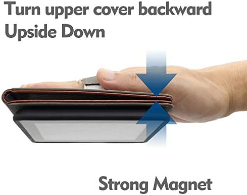 E-Reader Case for 10th Generation-2018 PU Leather Cover H01 – Brown - Image 3