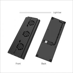 DOBE Xbox Cooling Stand – Black, 24.2 x 9 x 3 cm, Xbox One/X Gaming Console Cooler with 3 Fans, 3 USB 2.0 Ports, LED light | Xbox Gaming Accessories