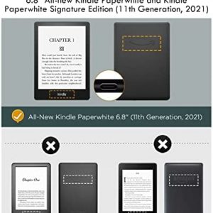 MoKo Case for 6.8″ Kindle Paperwhite (11th Generation-2021) and Kindle Paperwhite Signature Edition, Lightweight Shell Cover with Auto Wake/Sleep for Kindle Paperwhite 2021 E-Reader, Rainforest