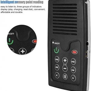 Diyeeni EBook Reader for Bible listeners,350mAh Solar Charging/Large Volume/Intelligent Memory Point Reading Book Reader,Mini Portable EBook Reader(English Blue)