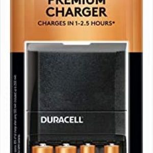 Duracell Ion Speed 4000 -Battery -Chargerfor AA and AAA batteries, -Includes 2 -Pre-Charged AA and 2 AAA -Rechargeable Batteries, for Household and Business Devices