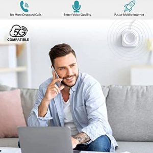 SuperBars Cell Phone Booster, Up to 6,000 sq ft for Home MultiRoom, 2 Indoor Antennas Cell Phone Signal Booster Kit for All U.S.Carriers – Verizon AT&T Sprint T-Mobile, Boosts 4G LTE&5G, FCC Approved