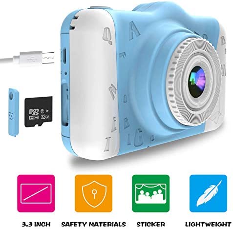 WOWGO Kids Digital Camera - 12MP Children's Camera with Large Screen for Boys and Girls, 1080P Rechargeable Electronic Camera with 32GB TF Card - Image 2