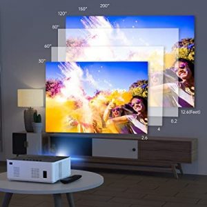 Mini Projector Full HD 1080P Outdoor Movie Projector, HISION 8000L Portable Home Theater Video Projector Compatible with TV Stick, HDMI, VGA, USB, Laptop, DVD, iOS & Android Smartphone