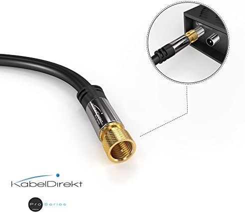 KabelDirekt – Digital Coaxial Audio Video Cable – 25 feet (Satellite Cable Connectors, Male F Connector Pin, Coax Cables for Satellite Television – Pro Series) - Image 5