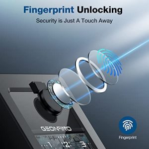 Smart Door Lock – Fingerprint Keyless Entry Door Lock with Bluetooth APP, Electronic Keypad, Spare Keys, IC Card, Codes, IP65 Waterproof Security Smart Deadbolt Easy Install for Home Apartment Office