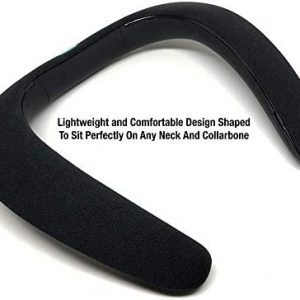 Wearable Speaker: Bluetooth Wireless Neckband Personal Neck Body Handsfree Mic FM Radio SD Card Microphone Portable Sport Gym Workout Travel Running Biking All iPhone iPad Android Smartphones Tablets