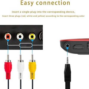 10FT 3.5mm to 3 RCA Male Plug to RCA Stereo Audio Video Male AUX Cable, 3.5mm to RCA Camcorder AV Video Output Cable 1/8″ TRRS to 3 RCA Male Cord