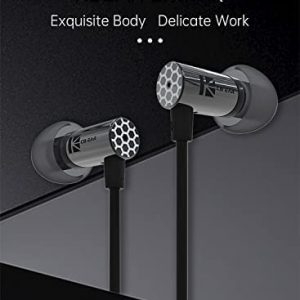 Wired Earbuds in Ear Earphones, Kbear Little Q 3 Years Warranty Wired Metal Headphones Light Weight, Powerful Bass Crystal Stereo Headphones Compatible with iPhone Android iPad 3.5mm Plug