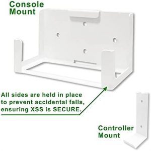 Wall Mount for Xbox Series S (Mount The Console & Accessories on Wall Near or Behind TV Left/Right), Wall Shelf Bracket Kit for XSS System