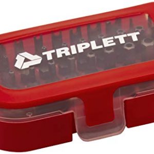 Triplett Security Bit Kit 32-Piece Kit with 30 Industrial-Grade Bits for Tamper Proof Fasteners (TSBK-001)