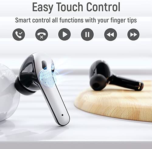 Bluetoth Headphones 50H Playback True Wireless Earbuds with Wireless Charging Case Waterproof Earphones in-Ear Headset with Microphone for Android iOS Laptop TV Gaming Computer Sport ZINGBIRD-VEAT00L - Image 4