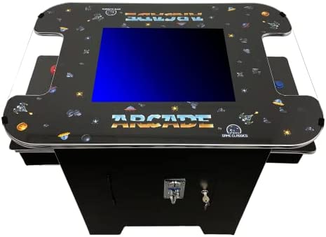 Game Classics Commercial Grade Cocktail Arcade Machine 400 Electronic Games, 2 Player, 19inches LCD Screen, Sided Retro Video Table 3 Year Warranty, Black - Image 2