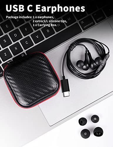 TITACUTE USB C Headphone for Samsung S21 S20 FE S22 A53 Wired Earbuds Magnetic in-Ear Type C Earphone with Microphone Volume Control Bass Stereo Noise Canceling for Galaxy Z Flip 3 4 Pixel 6 5 OnePlus - Image 6