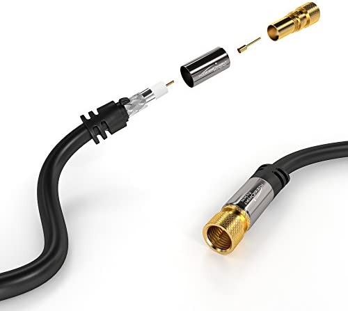 KabelDirekt – Digital Coaxial Audio Video Cable – 25 feet (Satellite Cable Connectors, Male F Connector Pin, Coax Cables for Satellite Television – Pro Series) - Image 3