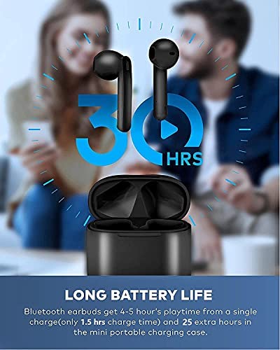 Wireless Earbuds, Bluetooth 5.1 Earbuds HiFi Sterero with 35H Playtime, IPX5 Waterproof True Wireless Earbuds with Microphone, Bluetooth Headphones for Sport and Working,for Android/iOS/Mac etc - Image 4
