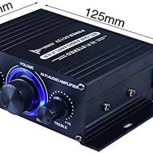 CALIDAKA Professional Audio Power Amplifier,2 Channel Theater Power Stereo Sound Receiver,Home Audio Power Amplifier System,Auto Stable Power Amplifier Music Receiver for Speaker Studio Use