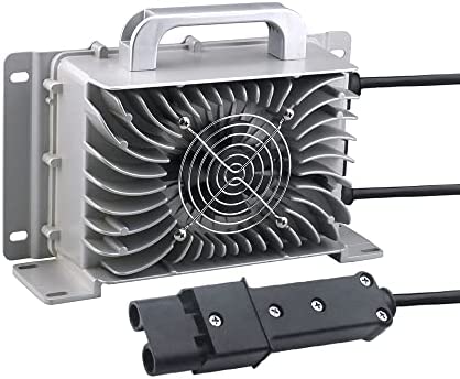48V 15A Battery Charger for Yamaha Golf Cart G19 G22, with 2 Pin Plug, IP67 Waterproof