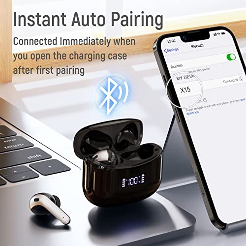 Bluetoth Headphones 50H Playback True Wireless Earbuds with Wireless Charging Case Waterproof Earphones in-Ear Headset with Microphone for Android iOS Laptop TV Gaming Computer Sport ZINGBIRD-VEAT00L - Image 5