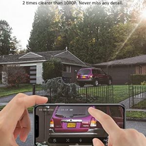 ZUMIMALL Outdoor Camera Wireless, 2K Battery Powered Security Cameras Wireless Outdoor with Siren, Outside Surveillance Camera for Home Security, Night Vision, Motion Detection, SD/Cloud, 2.4G WiFi