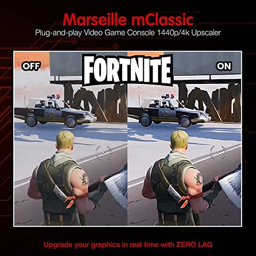 Marseille mClassic Plug-and-Play Video Game Console 1440p/4K Upscaler - Upgrade Your Graphics Card in Real Time with No Lag for Nintendo Switch, PlayStation, Xbox, Wii, GameCube, Dreamcast and more! - Image 2