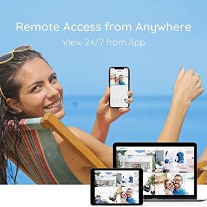 [2 Way Audio] 2K PoE Security Camera System, 8CH Home Security Camera System 4K NVR Recorder, 4pcs PoE Security Cameras with Audio, Floodlight, Color Night Vision, Face Detect, 1TB Hard Drive