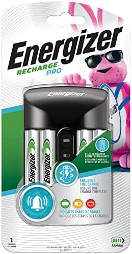 Energizer AA and AAA Battery Charger with 4 AA NiMH Rechargeable Batteries, Recharge Pro Battery Charger for Double A Batteries and Triple A Batteries - Image 8